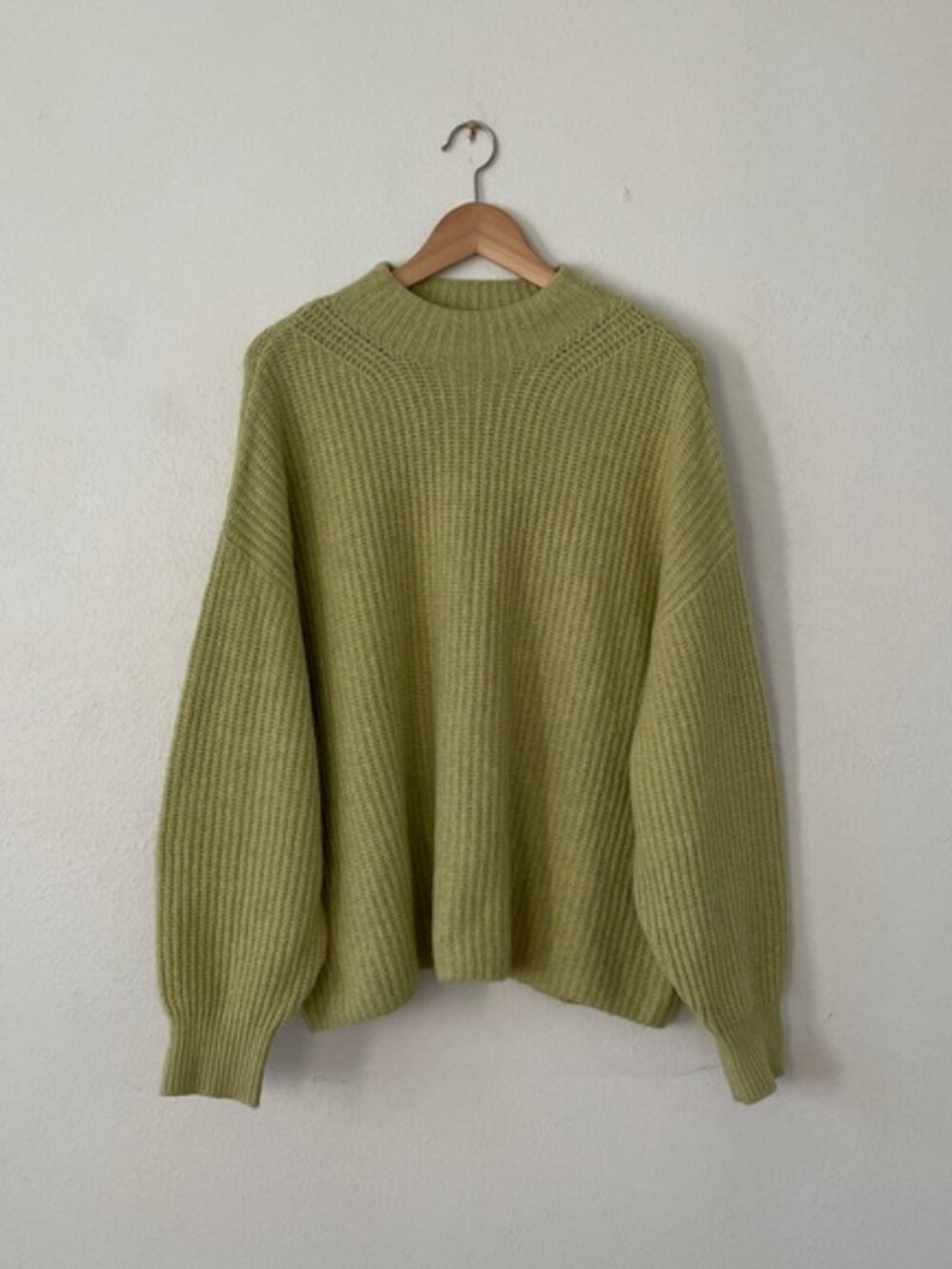 Old Navy Oversized Ribbed Sweater Mockneck Boxy SOSOFT - Picture 4 of 13